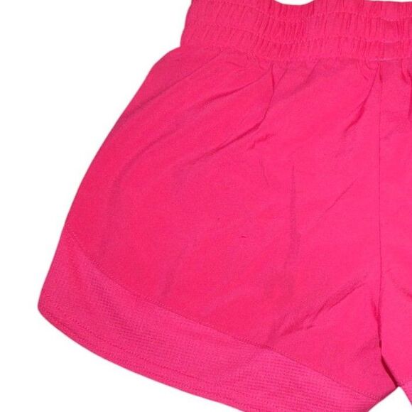 ATHLETIC WORKS girls medium 7/8 solid magenta hot pink activewear shorts - Picture 5 of 6